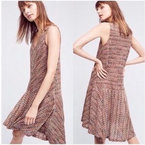 Anthropologie Maeve Westwater Dress Women’s Small Sleeveless Knit  Chevron